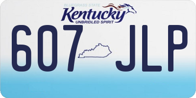 KY license plate 607JLP