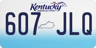 KY license plate 607JLQ