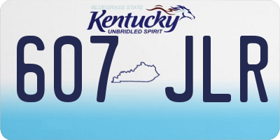 KY license plate 607JLR