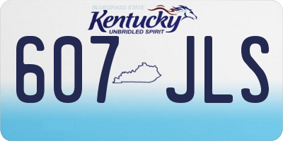 KY license plate 607JLS