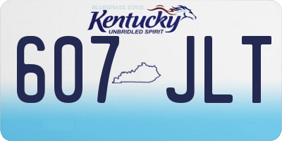 KY license plate 607JLT
