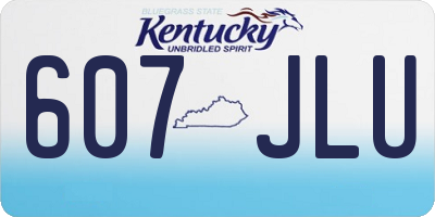 KY license plate 607JLU