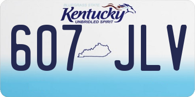 KY license plate 607JLV