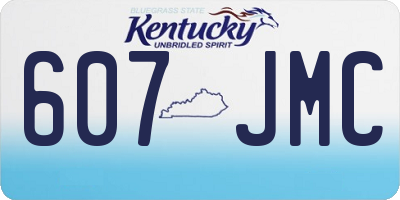 KY license plate 607JMC