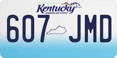 KY license plate 607JMD
