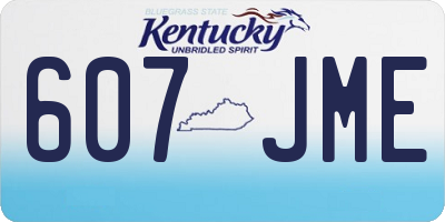 KY license plate 607JME