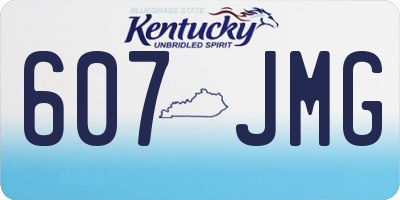 KY license plate 607JMG