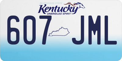 KY license plate 607JML