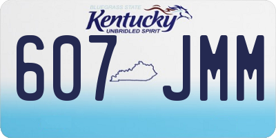 KY license plate 607JMM