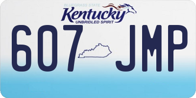 KY license plate 607JMP