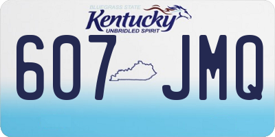 KY license plate 607JMQ