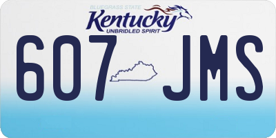 KY license plate 607JMS