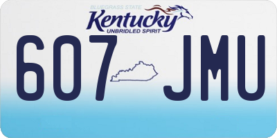 KY license plate 607JMU