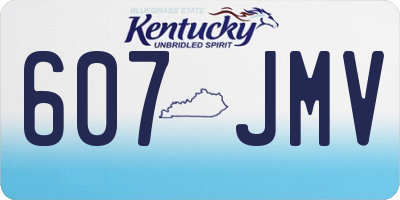 KY license plate 607JMV
