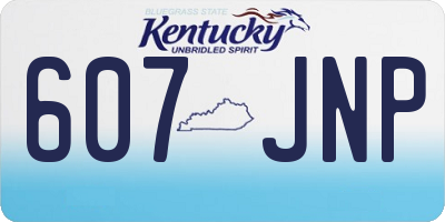 KY license plate 607JNP