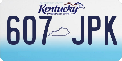 KY license plate 607JPK