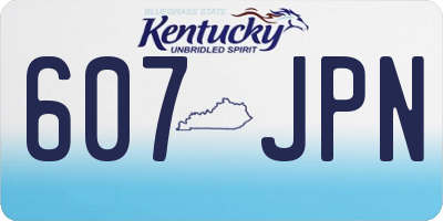 KY license plate 607JPN