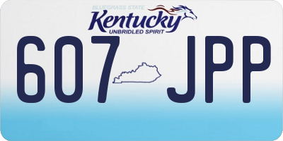 KY license plate 607JPP
