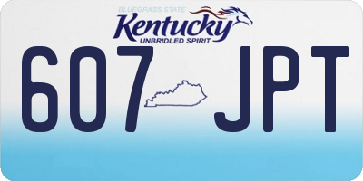 KY license plate 607JPT