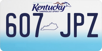 KY license plate 607JPZ