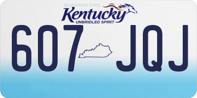 KY license plate 607JQJ