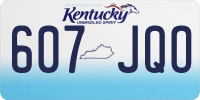 KY license plate 607JQO