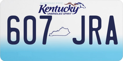 KY license plate 607JRA