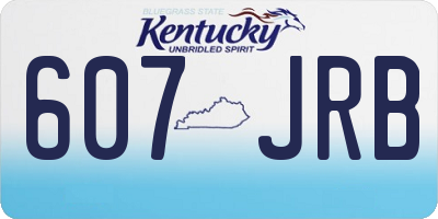 KY license plate 607JRB