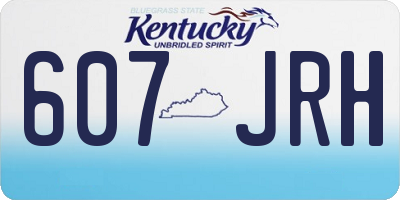 KY license plate 607JRH