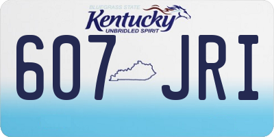 KY license plate 607JRI
