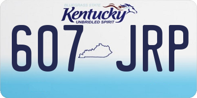 KY license plate 607JRP