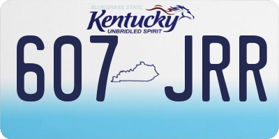 KY license plate 607JRR