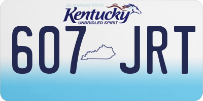 KY license plate 607JRT