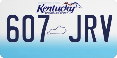 KY license plate 607JRV