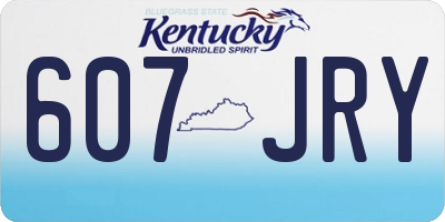KY license plate 607JRY