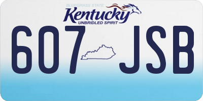 KY license plate 607JSB