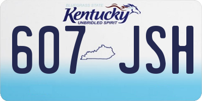 KY license plate 607JSH
