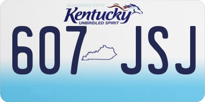 KY license plate 607JSJ