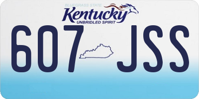 KY license plate 607JSS