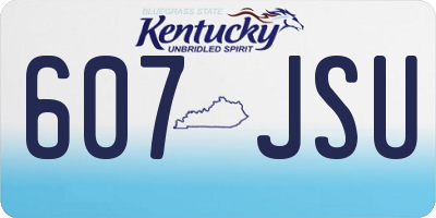 KY license plate 607JSU