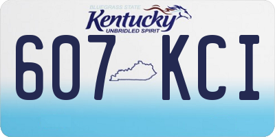 KY license plate 607KCI