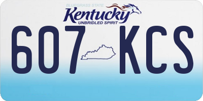 KY license plate 607KCS
