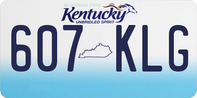 KY license plate 607KLG