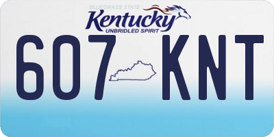 KY license plate 607KNT