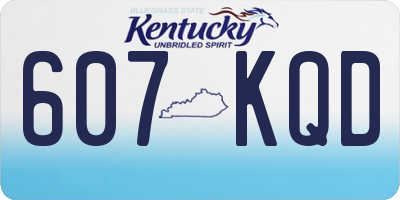 KY license plate 607KQD