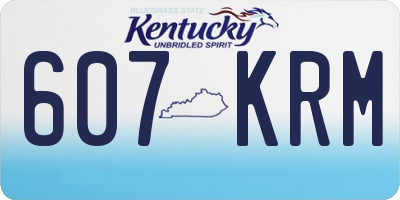KY license plate 607KRM