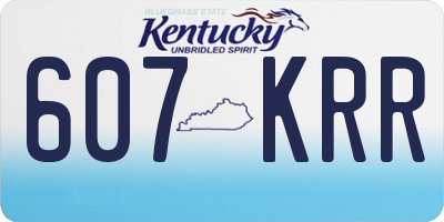 KY license plate 607KRR