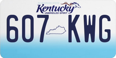 KY license plate 607KWG
