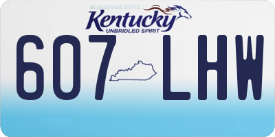 KY license plate 607LHW