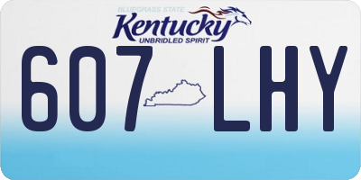 KY license plate 607LHY